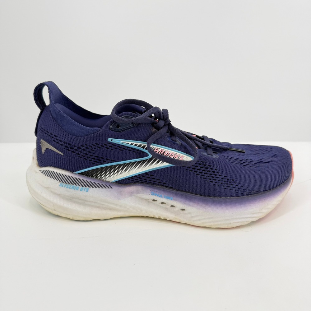 Brooks Glycerin GTS 22 Running Shoes Womens 10 Purple Blue Stability Sneaker